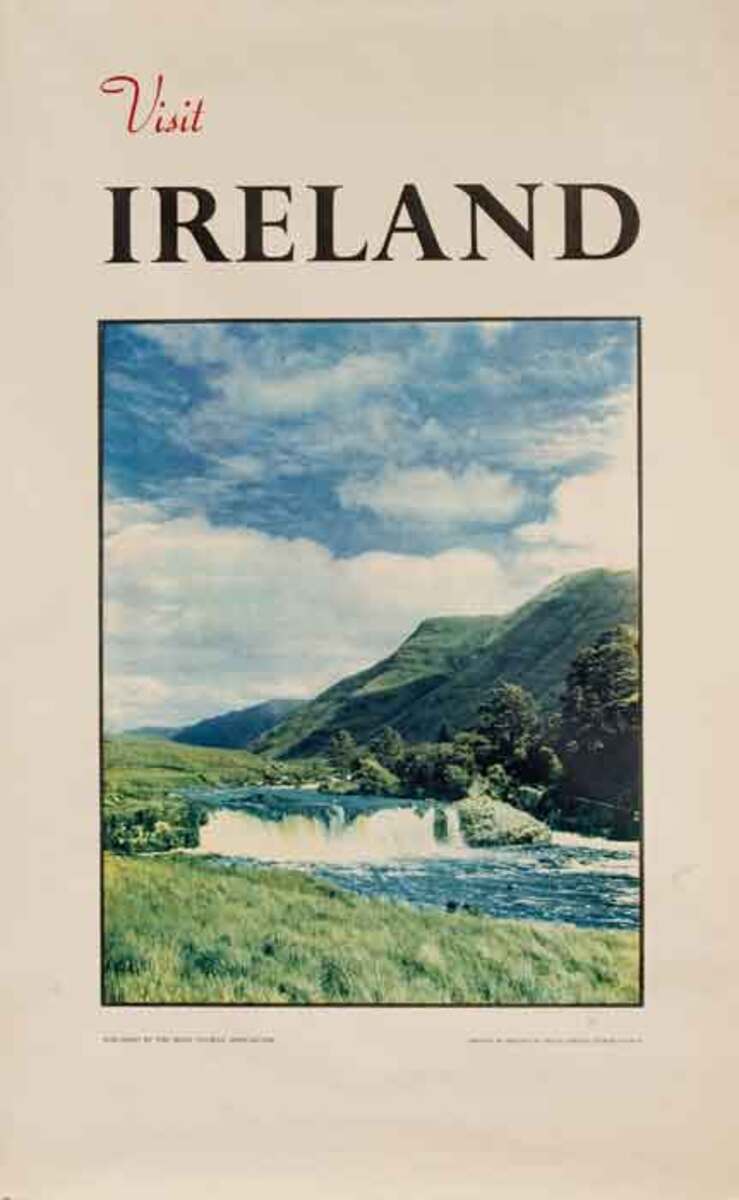 Visit Ireland Scenic Photo Original Travel Poster