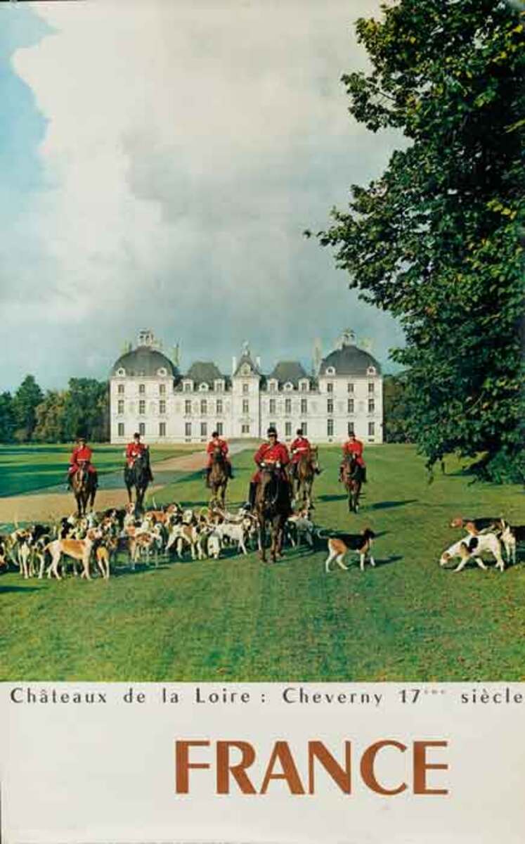 Chateaux de la Loire France Original French Travel Poster hunting photo