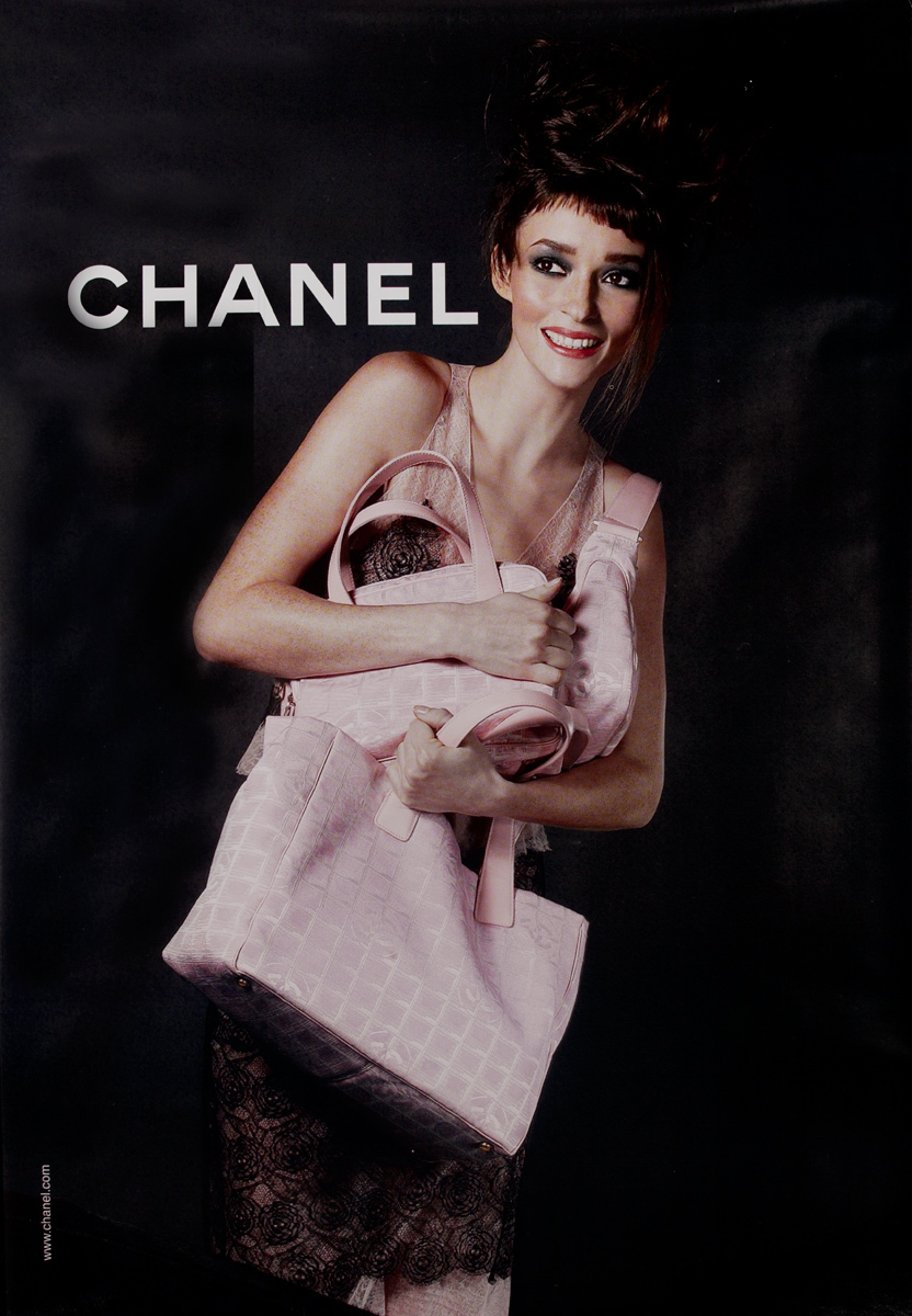 Chanel Pink Purse Original Vintage Advertising Poster