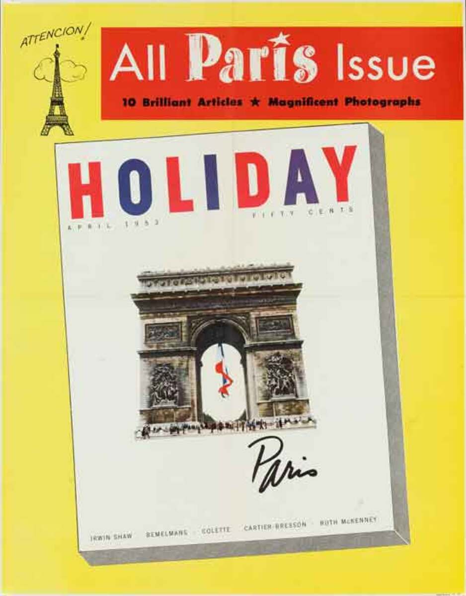 Holiday Magazine Original Literary Advertising Poster Paris