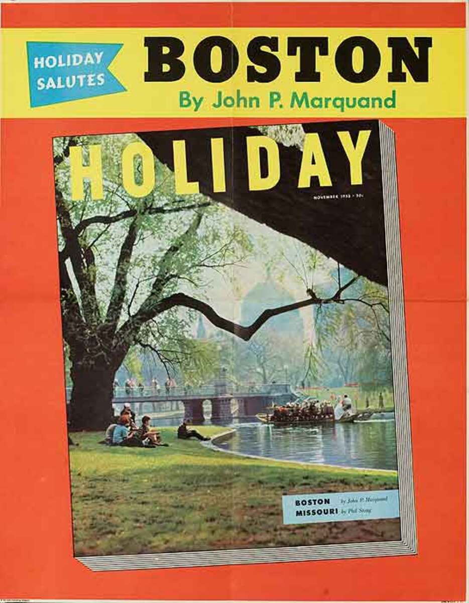Holiday Magazine Original Literary Advertising Poster Boston
