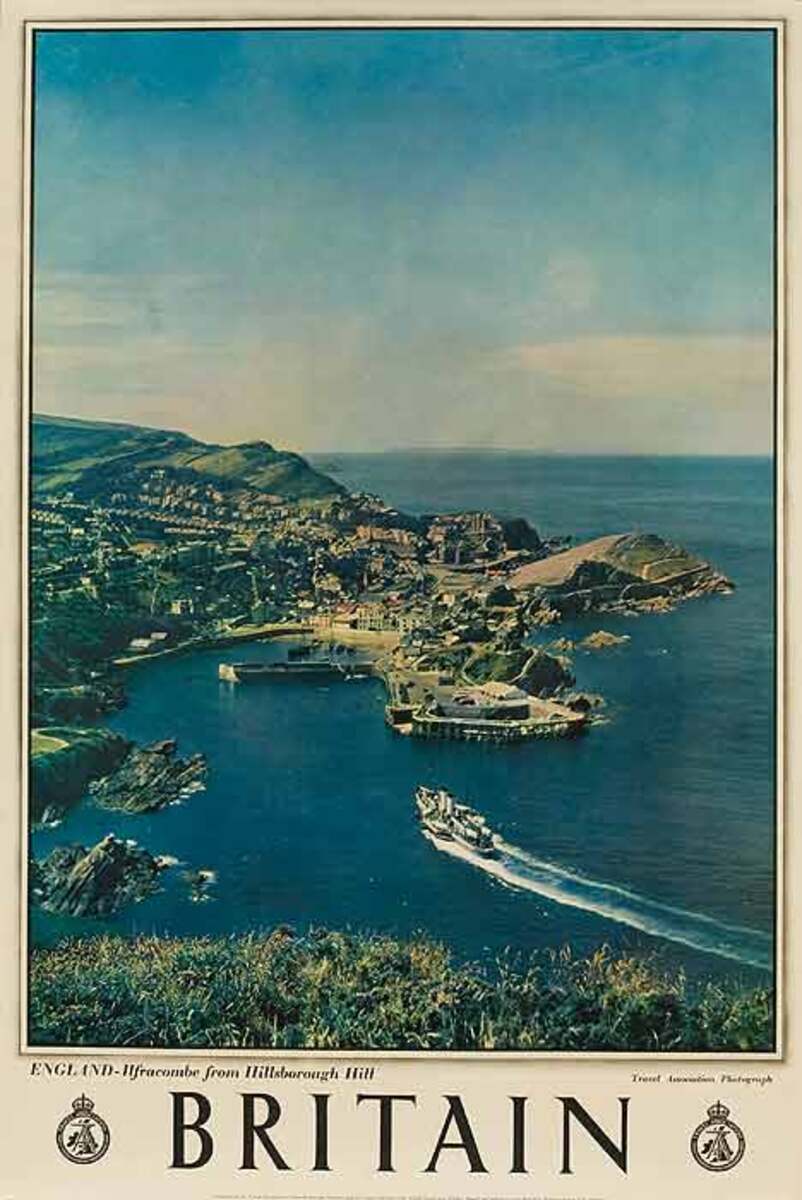 Britain Ilfracombe Original Travel Poster Color Photo