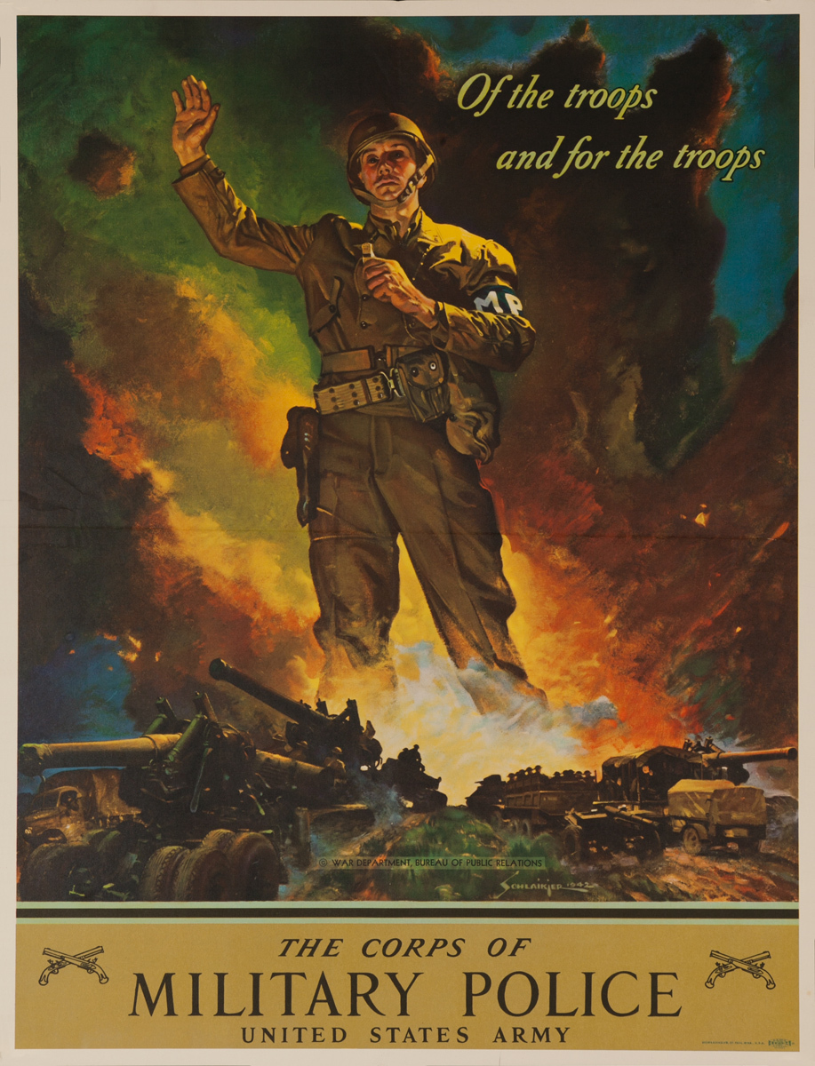 Military Police Original American WWII Recruiting Poster