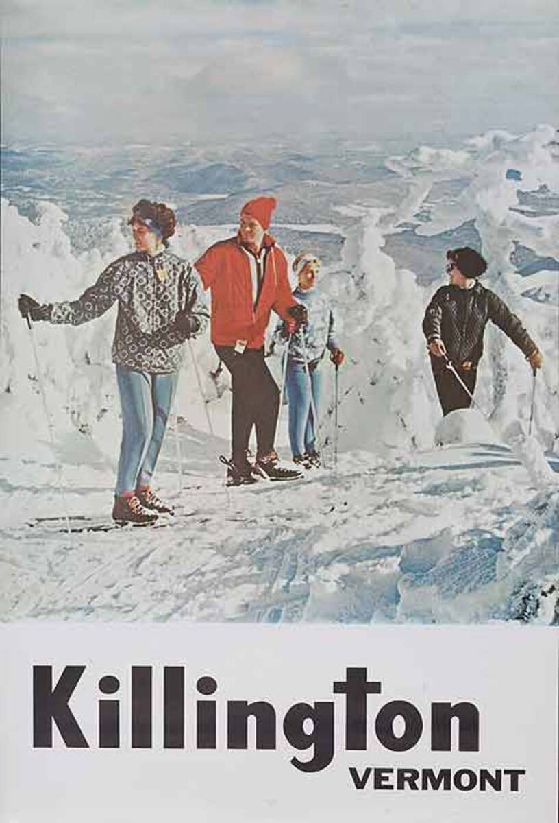 Killington Vermont Original American Ski Travel Poster