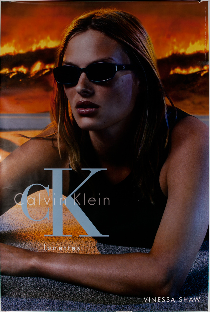 Calvin Klein Lunettes,  Sunglasses Original Advertising Poster Vanessa Shaw