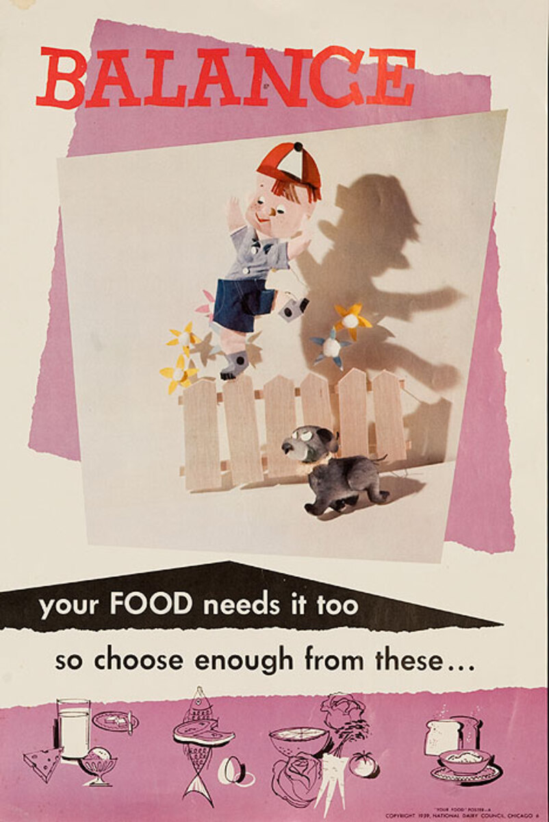 Balance Original National Dairy Council Health Poster