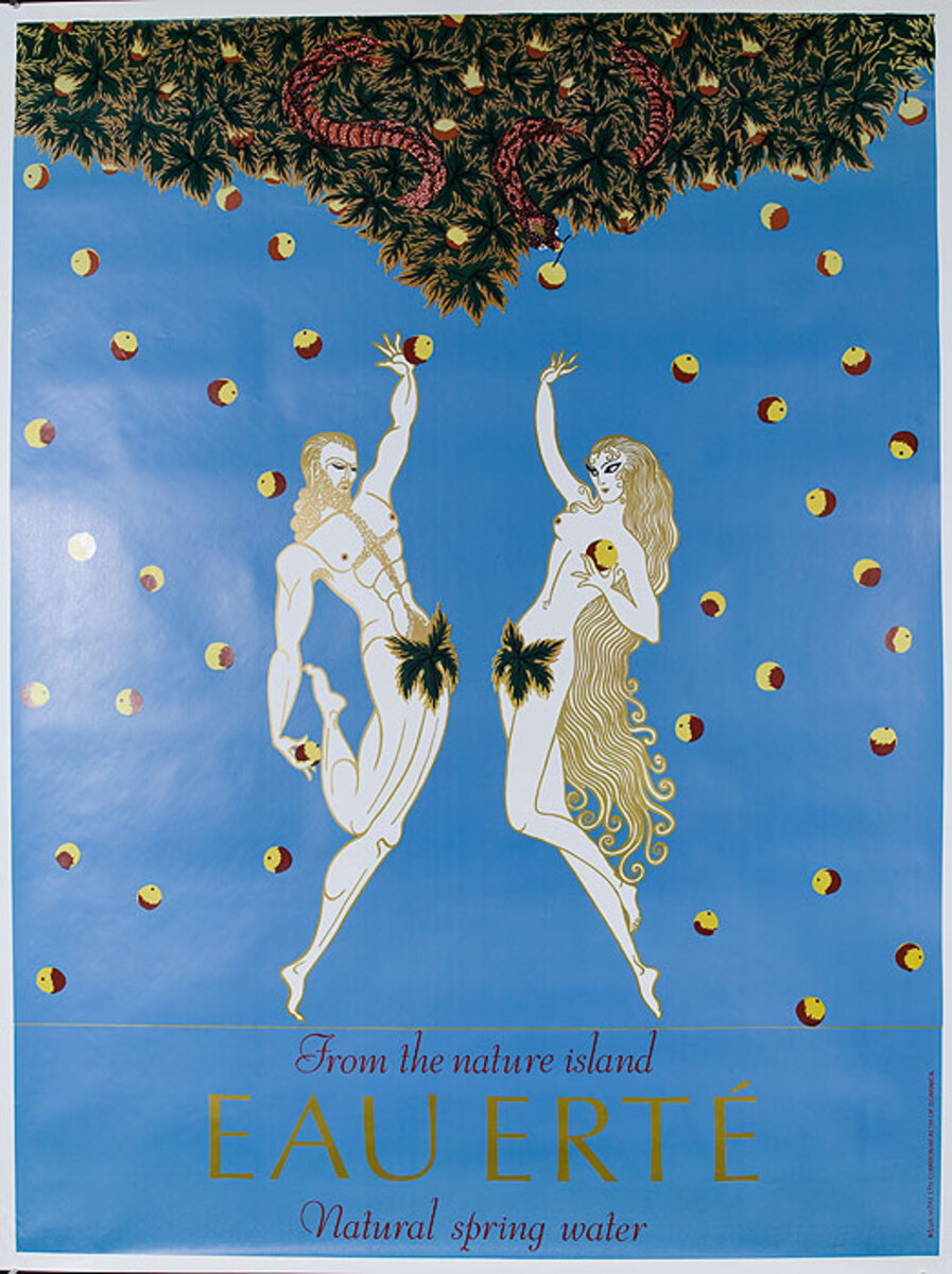 Eau Erte Original Advertising Poster