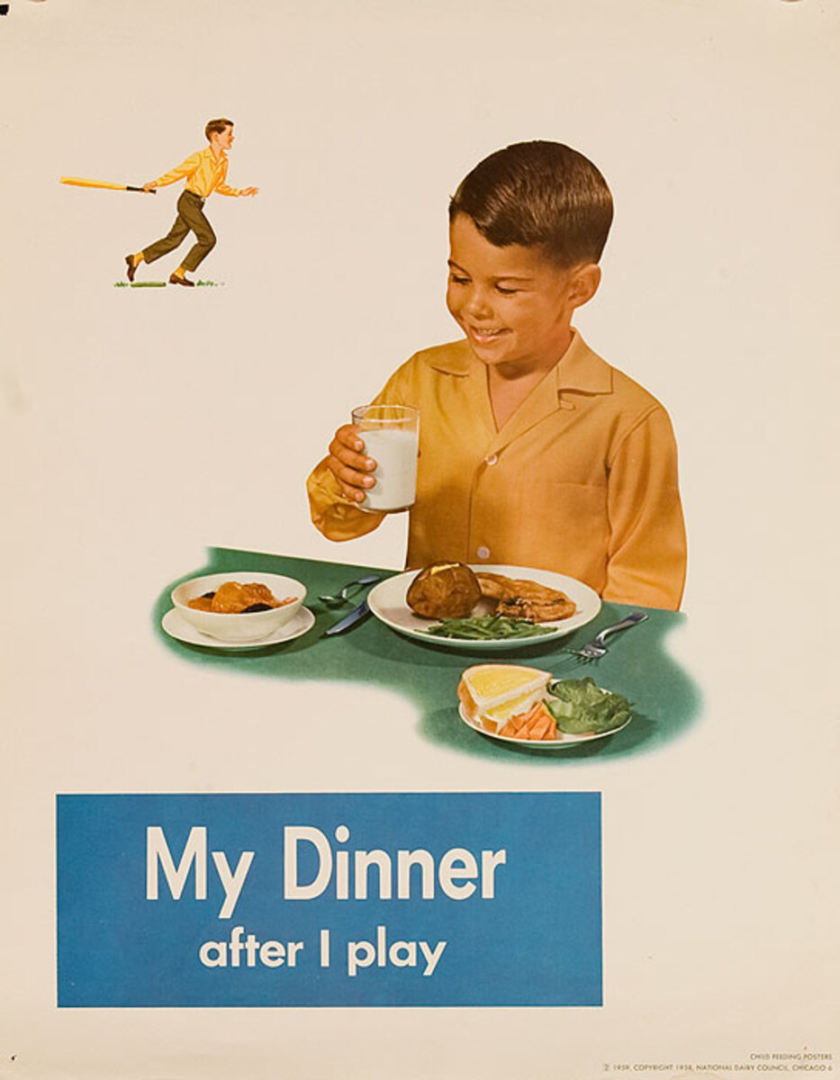 My Dinner Original National Dairy Council Health Poster
