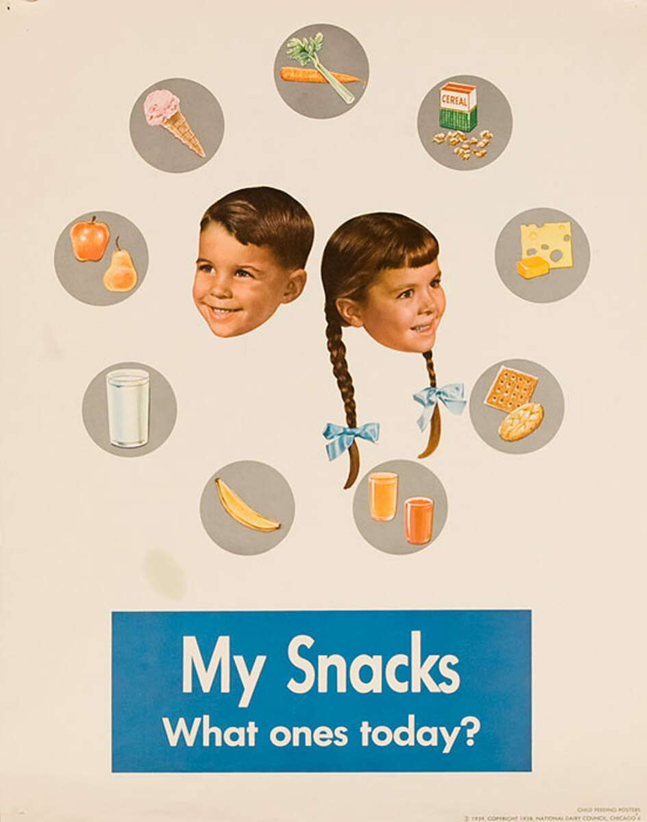 My Snacks Original National Dairy Council Health Poster