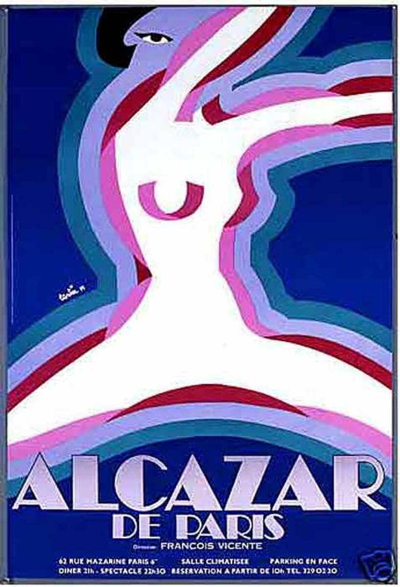 Alcazar de Paris Original French Cabaret Poster