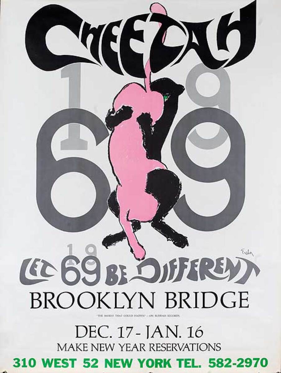 Cheetah 1969 - Brooklyn Bridge Original Club Poster