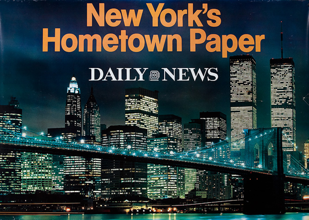 New York's Hometown Paper, The Daily News Original Advertising Poster