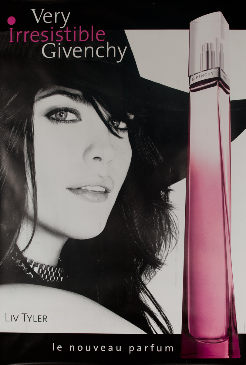Very Irrestistible Givenchy Perfume Liv Tyler Original Advertising Poster