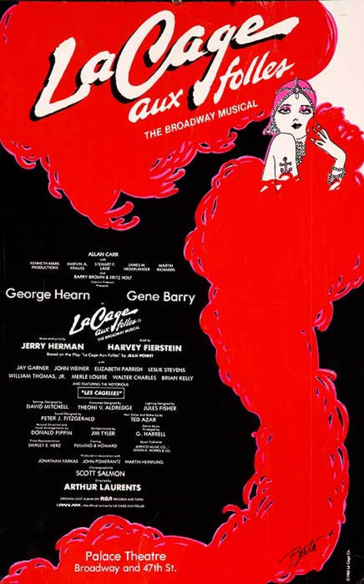 la Cage Aux Folles Original Theater Poster