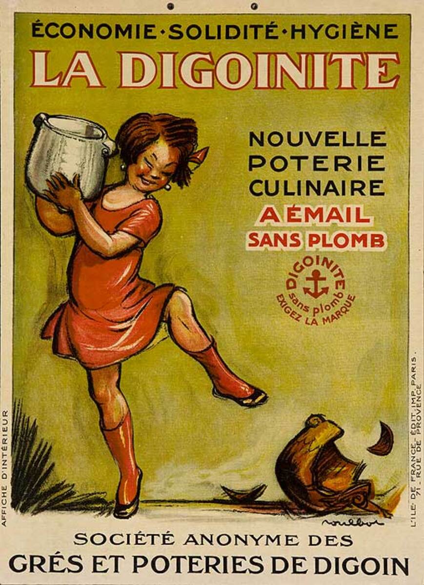 Digoinite The New Cooking Pottery Original French Advertising Card