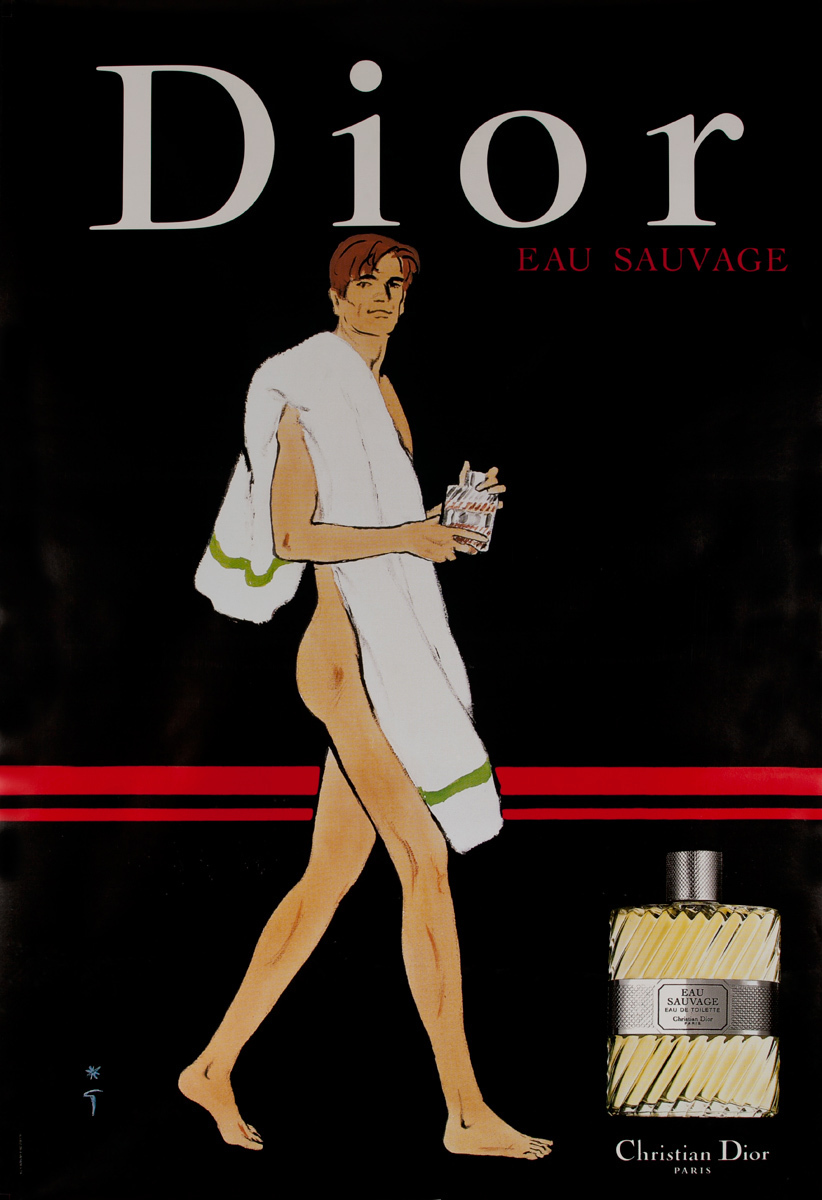 Dior Eav Savage Original Advertising Poster towel guy