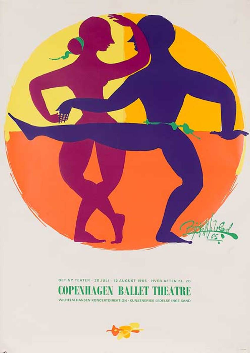 Copenhagen Ballet Theatre Original Dance Poster