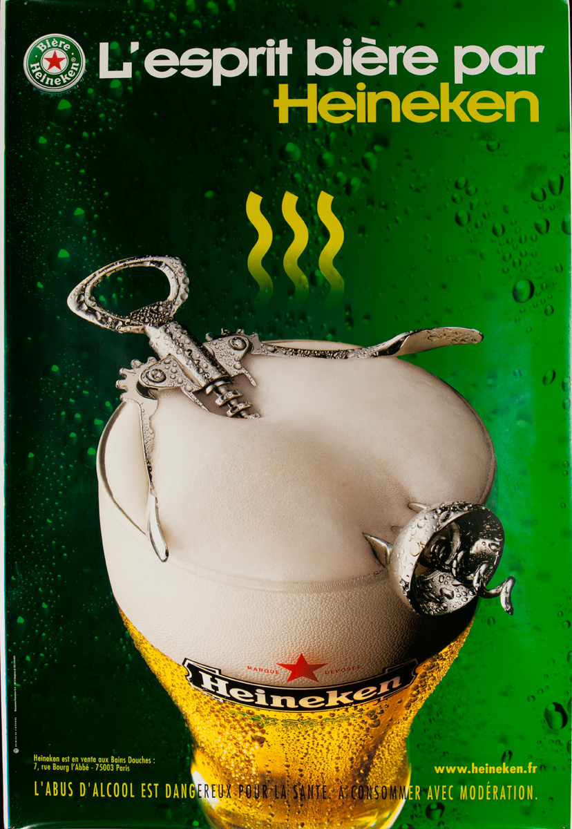 L'esprit biere par Heineken, Original French Advertising Poster