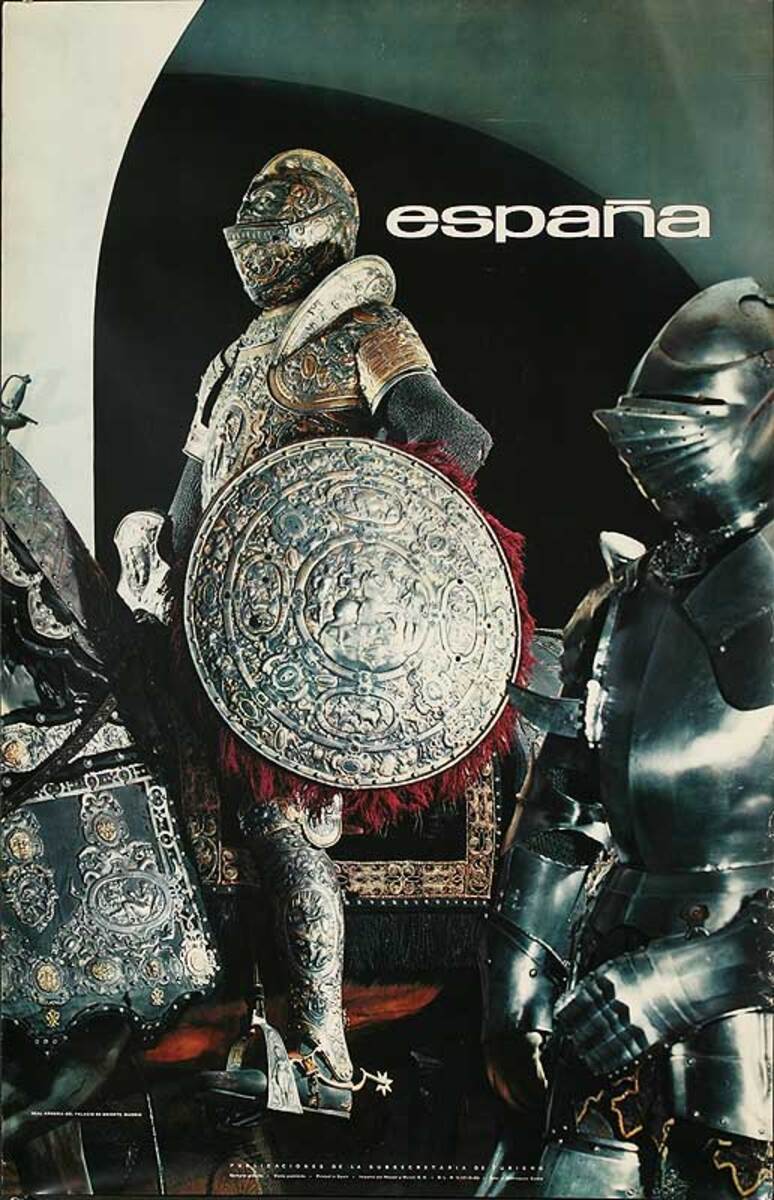 Espana Knight in Armor Original Spanish Travel Poster