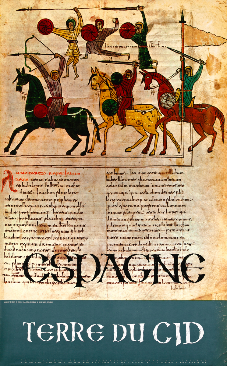 Espagne Terre du Cid  Original Spanish Travel Poster