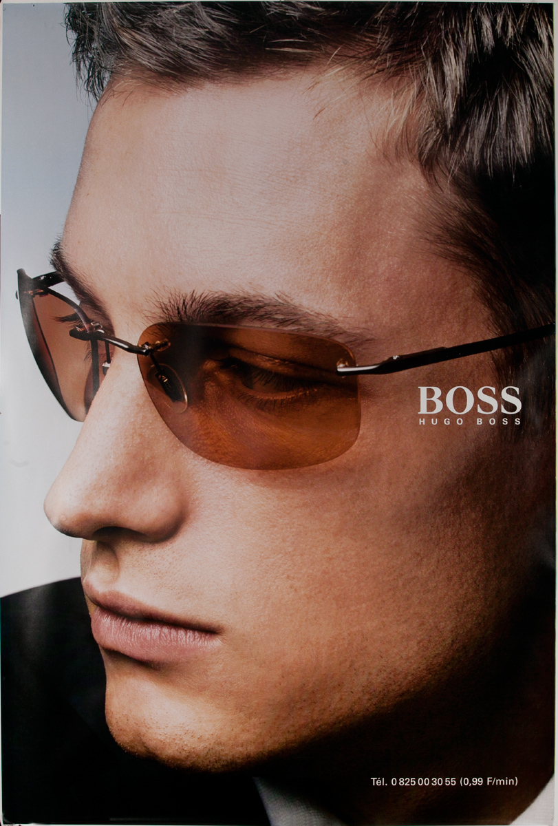 Hugo Boss Sunglasses Original Vintage Advertising Poster