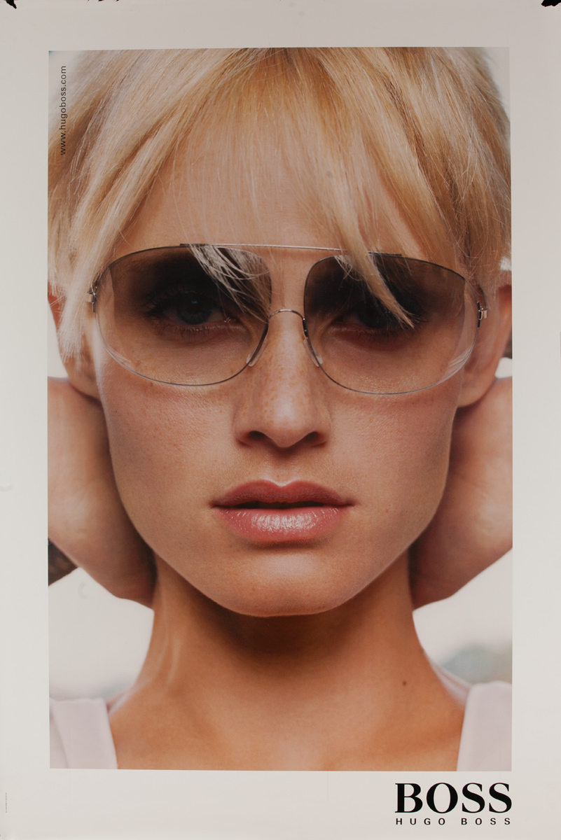 Hugo Boss Sunglasses Original Vintage Advertising Poster woman