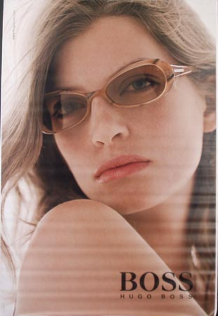 Hugo Boss Sunglasses Original Vintage Advertising Poster 