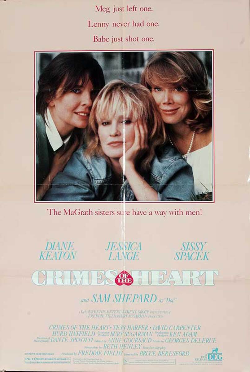Crimes of the Heart Original American One Sheet Movie Poster