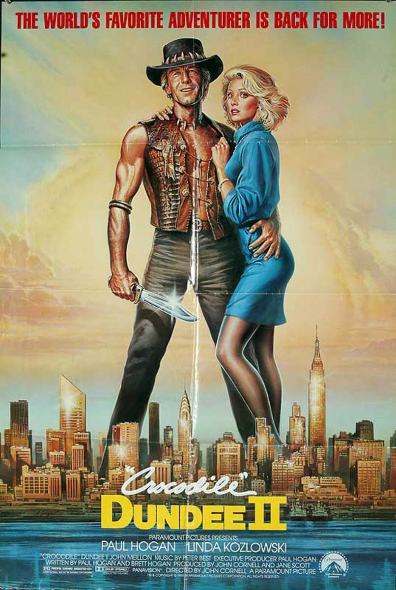 Crocodile Dundee 2 Original American One Sheet Movie Poster