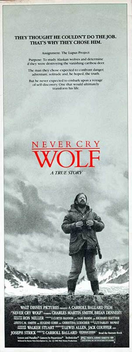 Never Cry Wolf Original American Insert Movie Poster