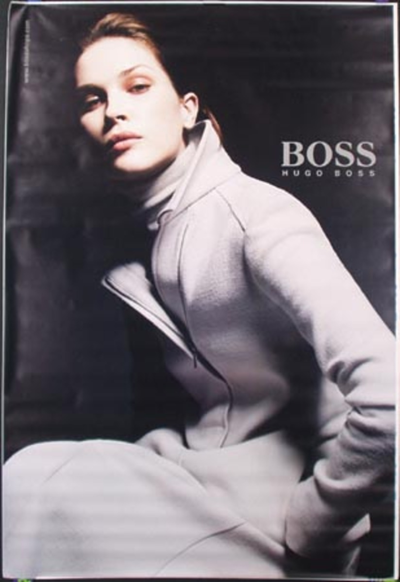 Hugo Boss clothing White Coat Original Advertising Poster