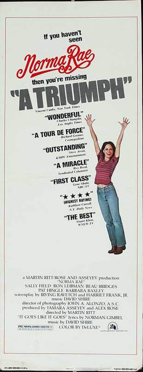 Norma Rae Original American Insert Movie Poster