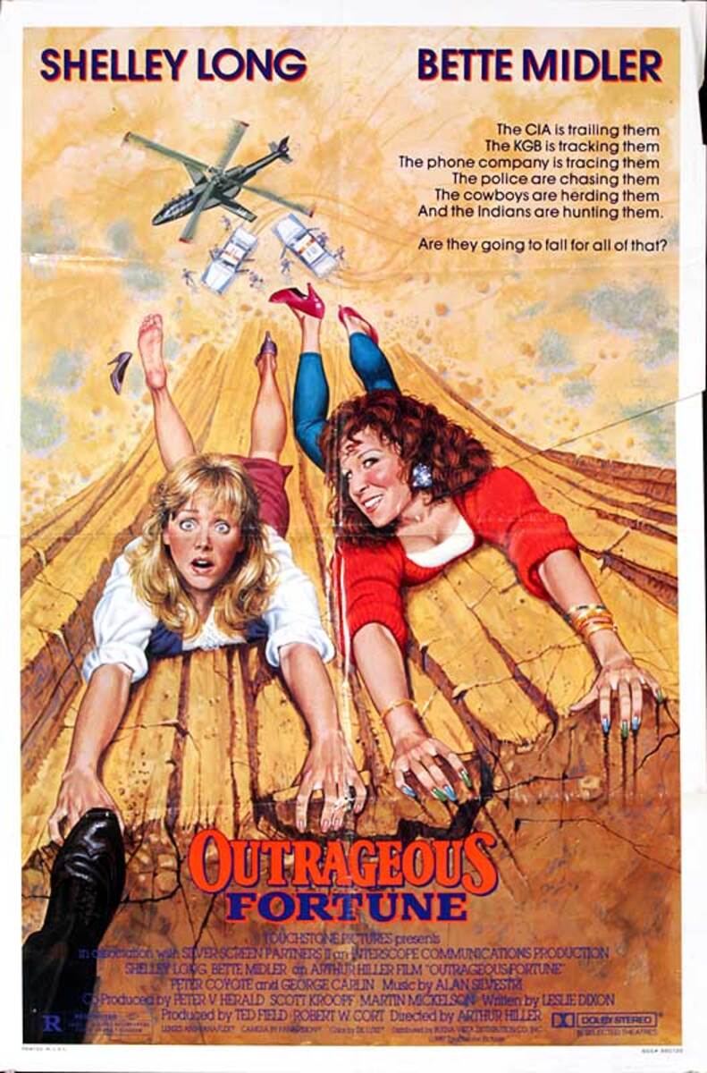 Outrageous Fortune Original American One Sheet Movie Poster