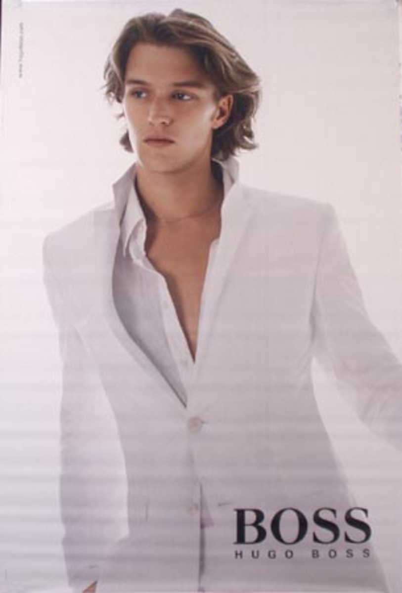 Hugo Boss White Shirt Jacket Original Advertising Poster