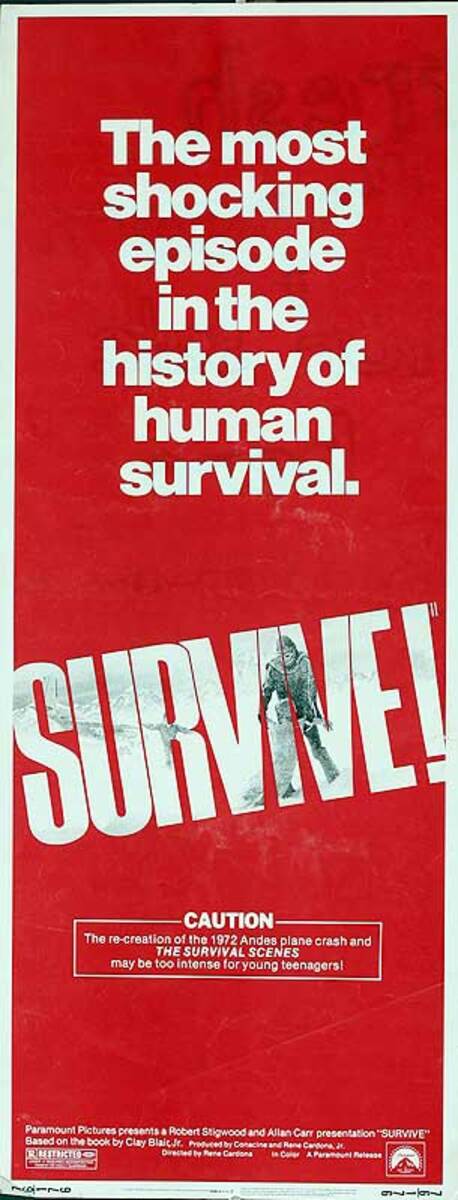 Survive Original American Insert Movie Poster