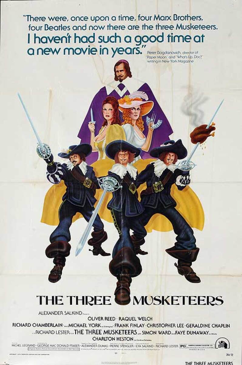 The Three Musketeers Original American One Sheet Movie Poster