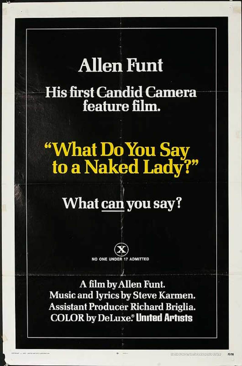 What do you Say to a Naked Lady? Original American One Sheet Movie Poster