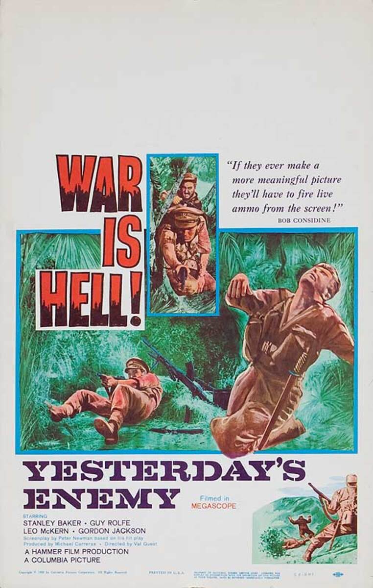 Yesterday's Enemy Original American Movie Poster