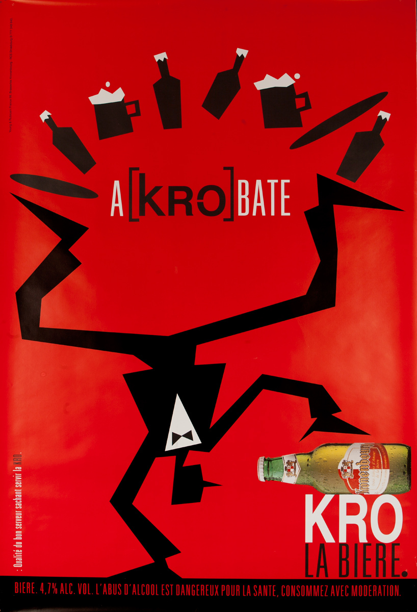 A [Kro] Bate, Kronenbourg Original Poster, Kro La Biere