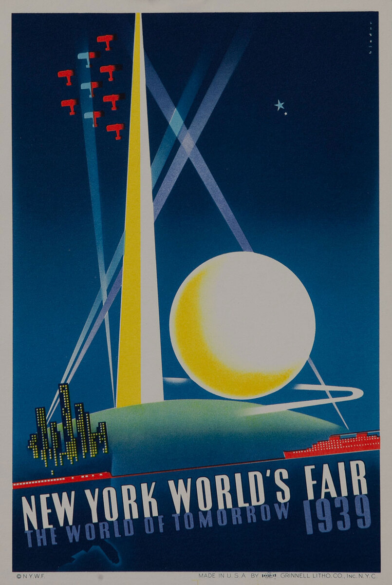 Original 1939 New York World's Fair Poster Binder small