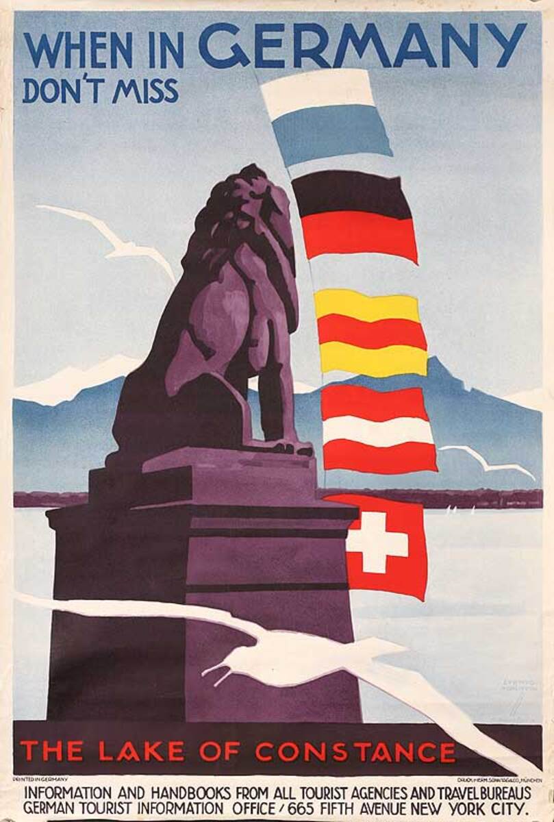 When in Germany Original German Travel Poster