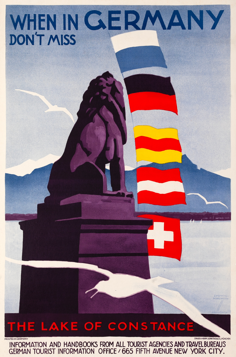 When in Germany Original German Travel Poster