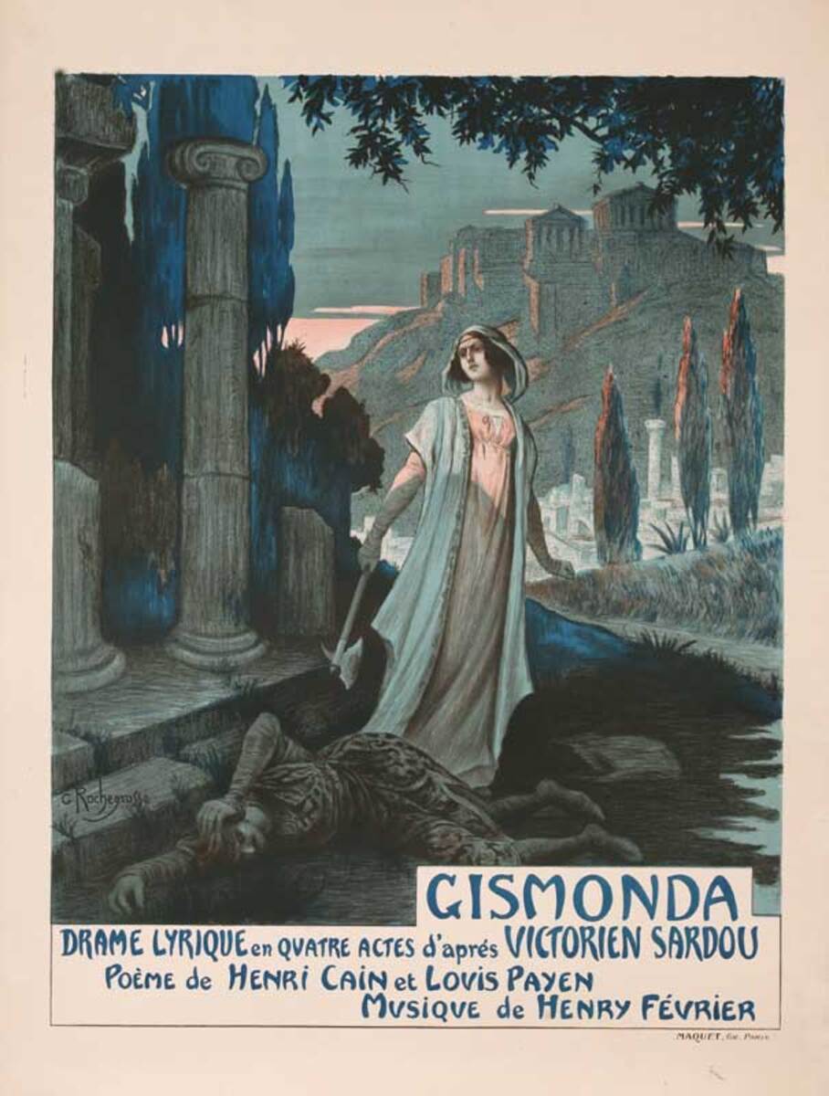 Gismonda Original French Theatre Poster Opera