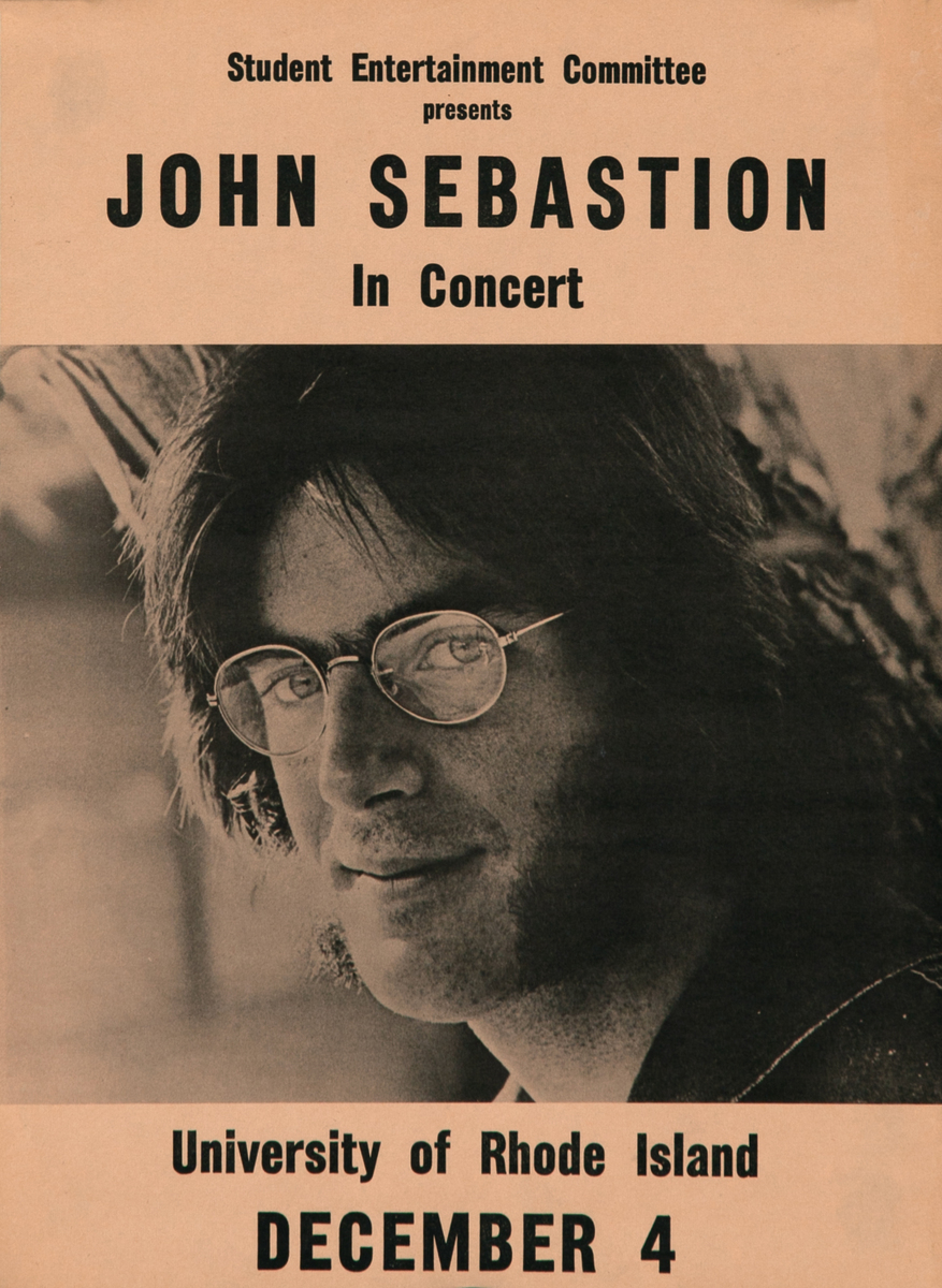 John Sebastion in Concert University of Rhode Island Original Rock and Roll Poster