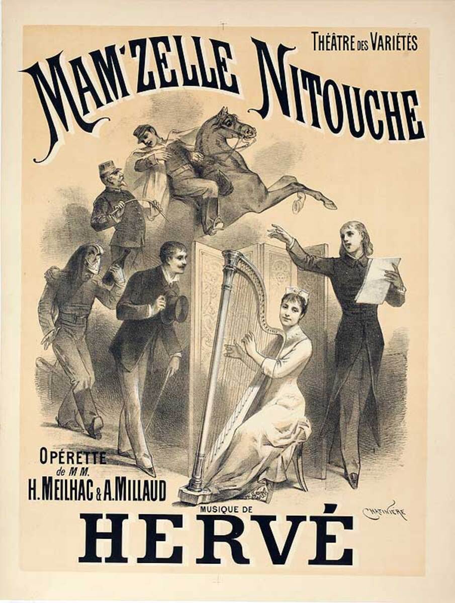 Mam'zelle Nitouche Original French Theater Poster