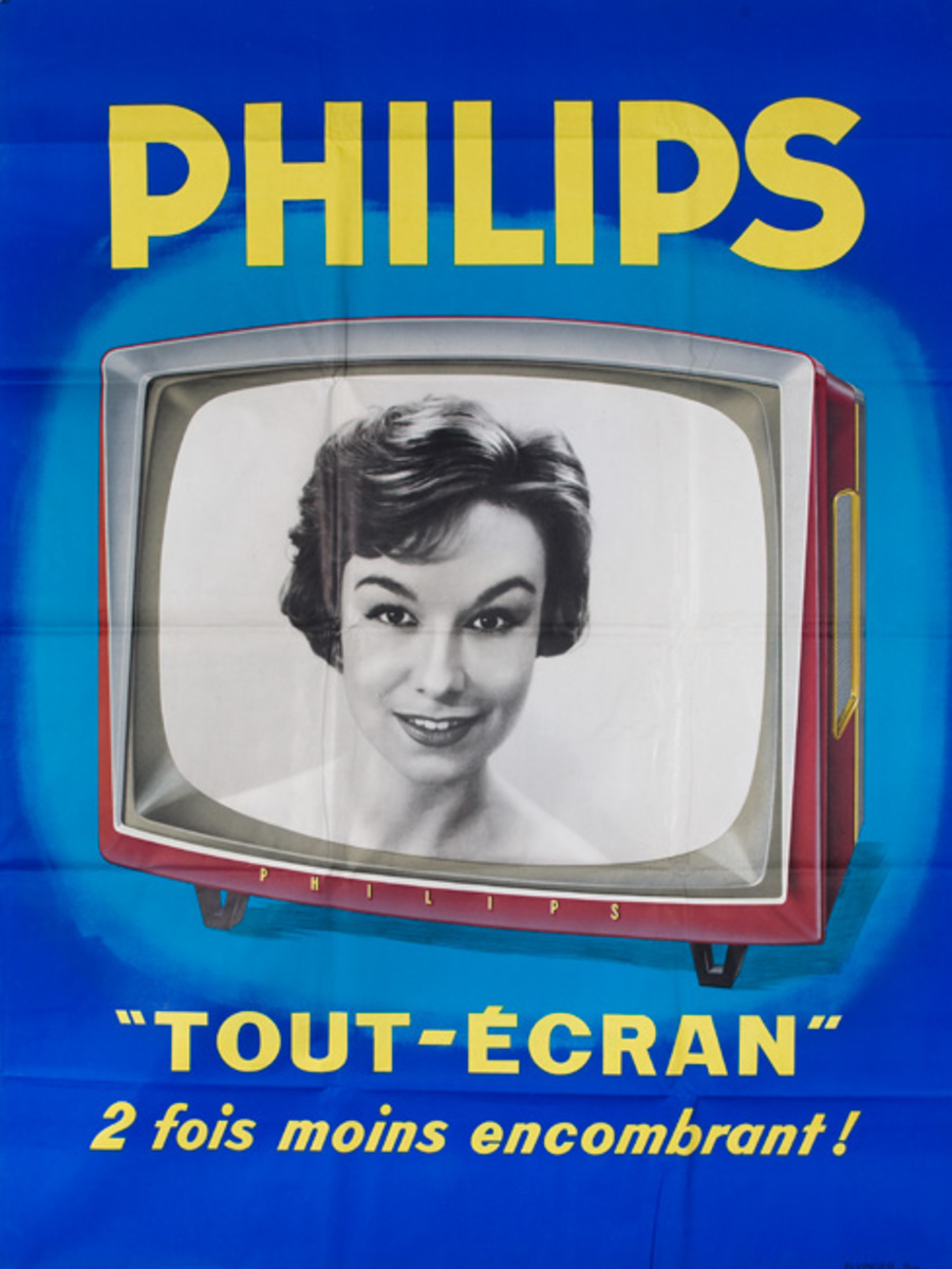 Philips TV Original French Television Advertising Poster photo montage woman
