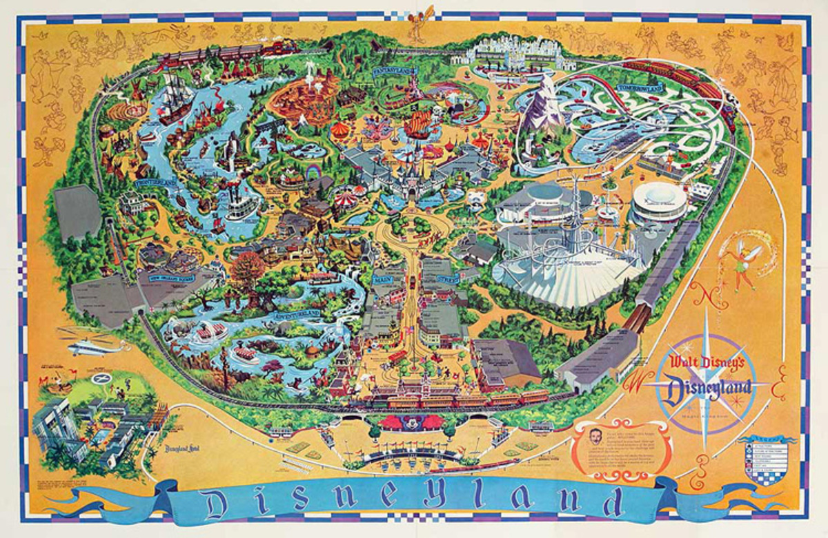 Original Disneyland Souvenir Map Poster