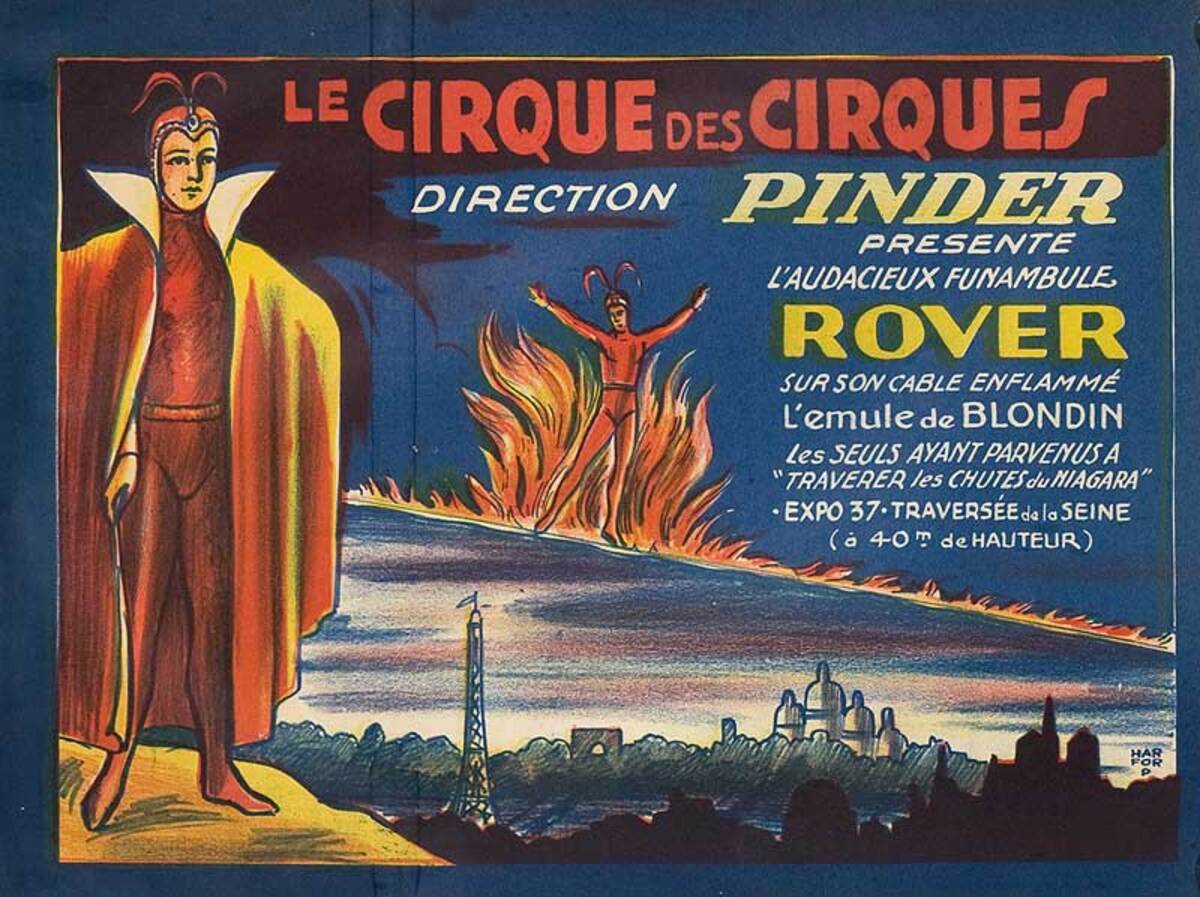 Cirque Pinder Original French Circus Poster Rover