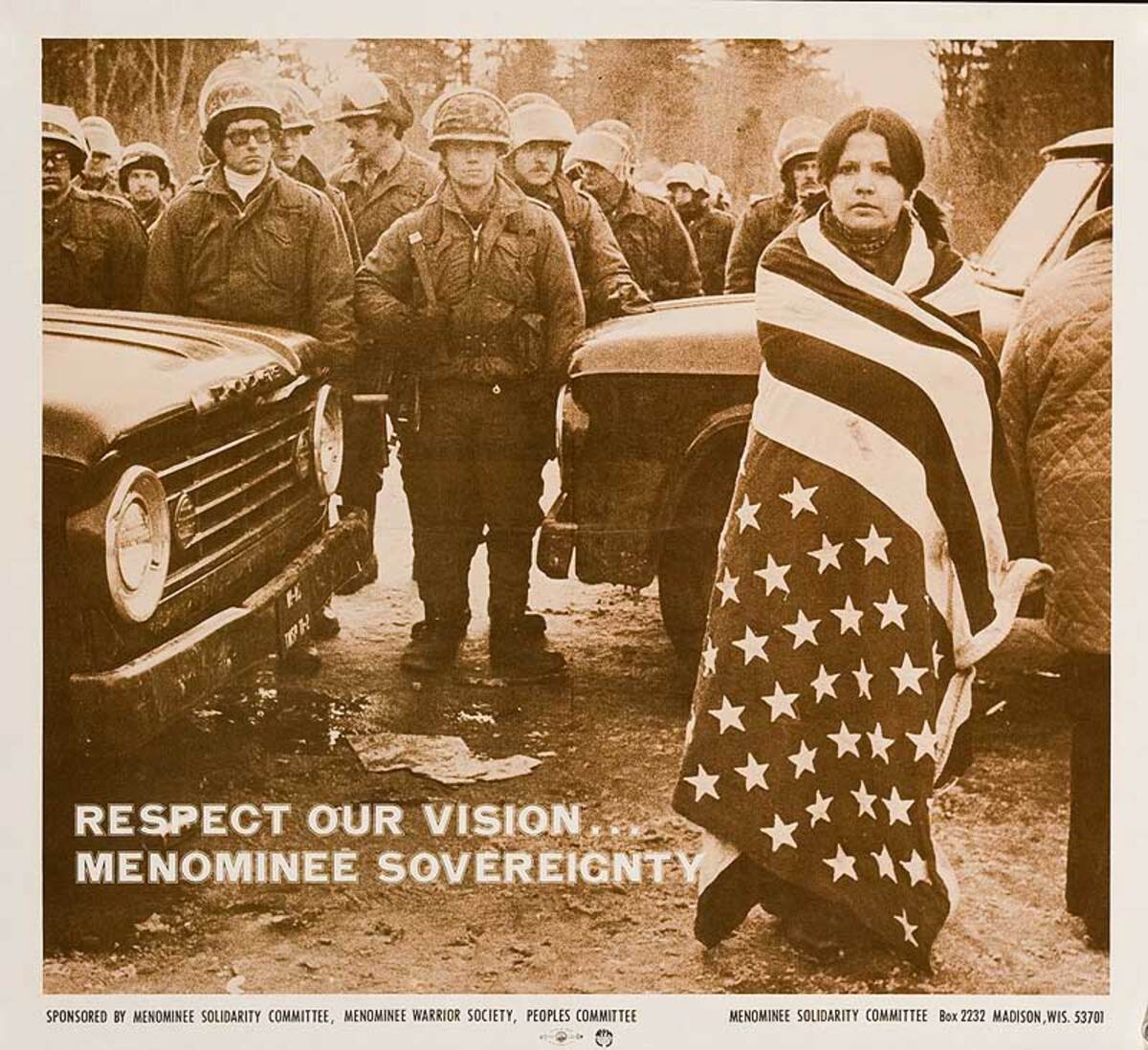 Respect Our Vision Menominee Sovereignty Original American Protest Poster