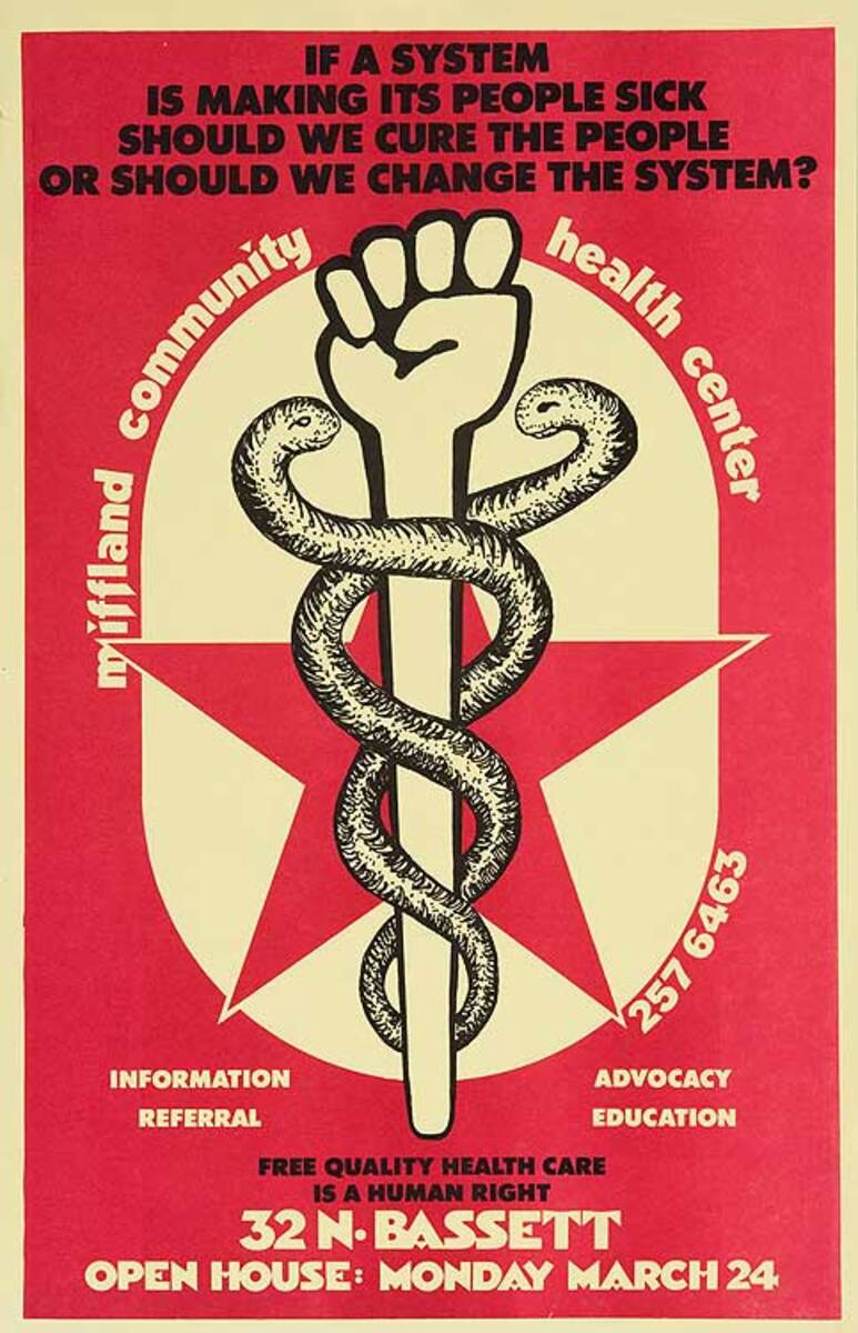 Community Health Center Original American Political Protest Poster
